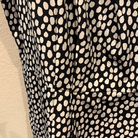 LOFT sleeveless white dots black dress - Picture 4 of 7